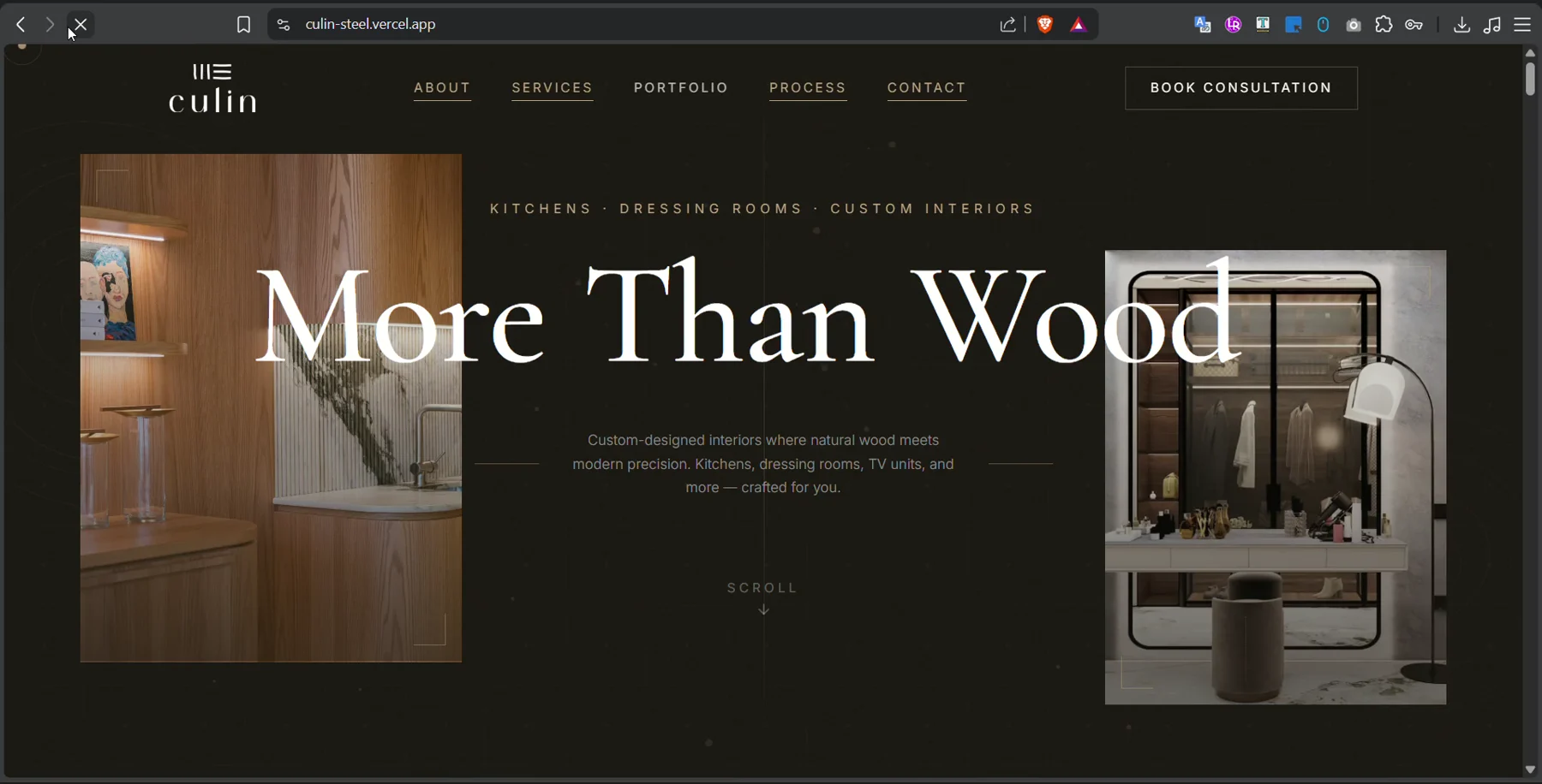 Culin custom interiors editorial website